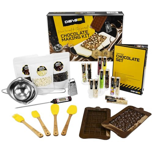 DIY-set voor zelfgemaakte chocolade met 12 natuurlijke vullingen