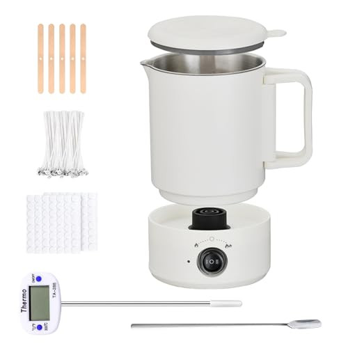 TECKZOON Fondeur de cire &eacute;lectrique 800 ml en acier inoxydable 316 - Casserole portable pour la f...