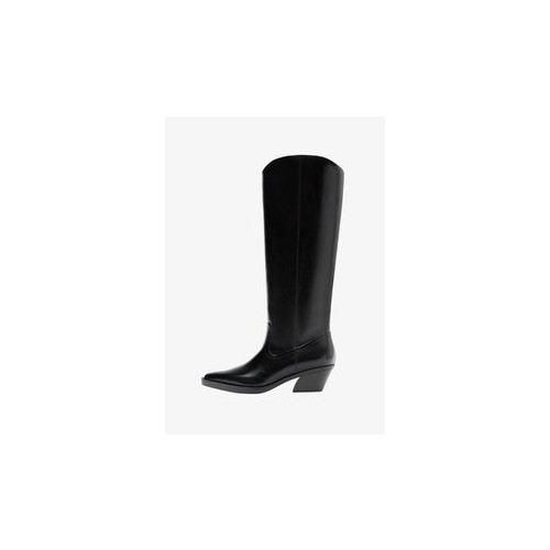 Stradivarius PLAIN SHAFT  - Cowboy-/Bikerlaarzen - black/zwart - Zalando.be