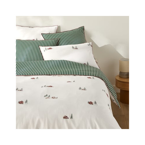 Housse de couette en coton lav&eacute;, Woodhouse