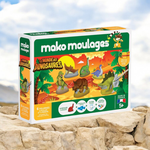 Mako Moulages Le Monde des Dinosaures, coffret 6 moules