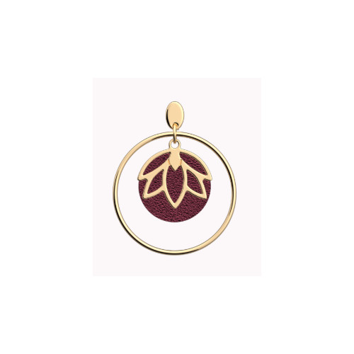 Boucles d'oreilles Lotus, cuirs r&eacute;versibles  | Les Georgettes
