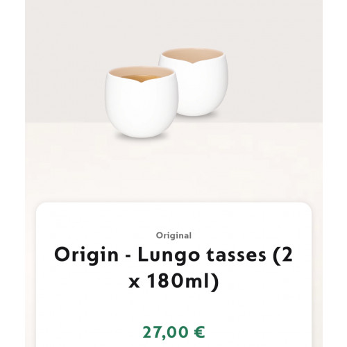 Tasses Lungo Collection Origin | Nespresso