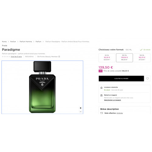 Parfum Paradigme - Parfum Ambr&eacute; Bois&eacute; Pour Hommes