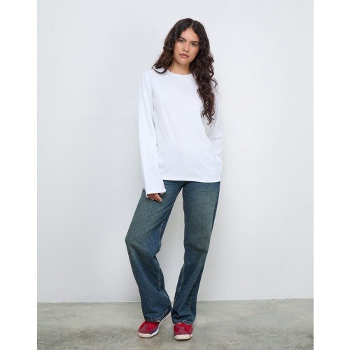 Tee shirt manches longue blanc large 
