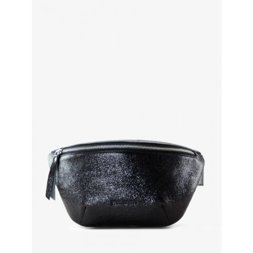 LaBanane &Eacute;clipse - sac banane en cuir noir scintillant pour femme | PAUL MARIUS