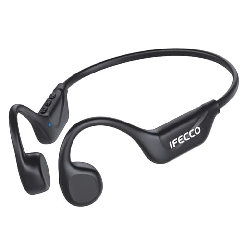 IFECCO Casque Conduction Osseuse Bluetooth 6.2 - &Eacute;couteur Conduction Osseuse Oreilles Ouvertes av...