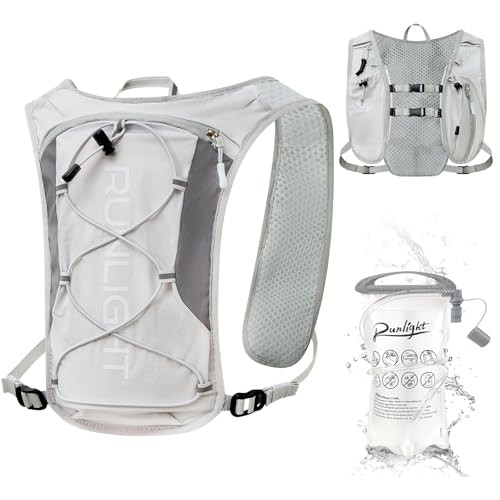Gilet de course pour homme et femme, sac &agrave; dos d'hydratation r&eacute;glable, respirant et r&eacute;fl&eacute;chissant...