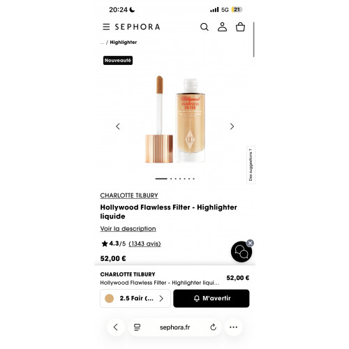 Flawless filter teinte 2.5 fair