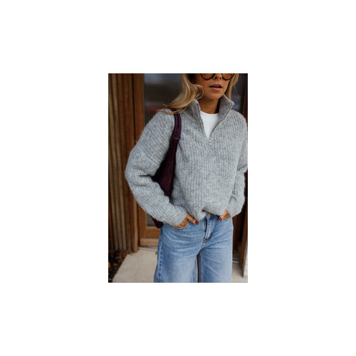 Pull Nicolas - Gris - Col Montant