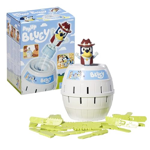 TOMY Pic Bluey - Pic Pirate Bluey Jeux de Soci&eacute;t&eacute; pour Enfants, Jouet pour No&euml;l, Jouet Enfant 4 A...