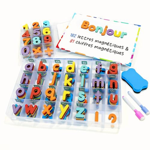 Smart Panda Lettres et Chiffres Magn&eacute;tiques pour Enfants &ndash; 182 Lettres, 81 Num&eacute;ros et Symboles &ndash; ...