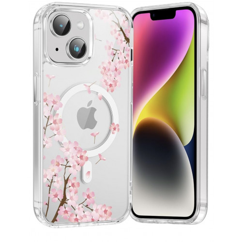 Coque d&rsquo;iPhone 14, &agrave; motifs fleur 